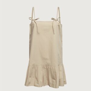 OAK + FORT Tan Poplin Dress